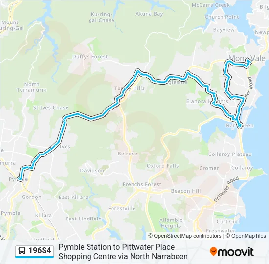 196S4 Bus Line Map