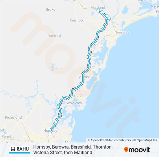 Mapa de 8AHU de autobús