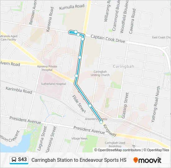 S43 S43 Route: Schedules, Stops & Maps - Endeavour High School (Updated)