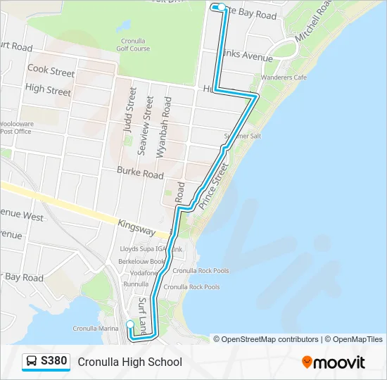S380 Route: Schedules, Stops & Maps - Cronulla High School (Updated)
