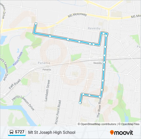 S727 bus Line Map