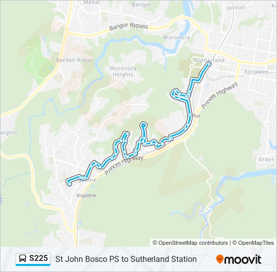 S225 bus Line Map