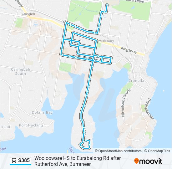 S385 bus Line Map