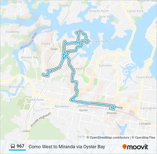 967 Bus Line Map
