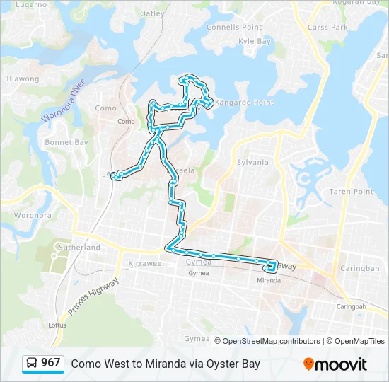 967 Bus Line Map