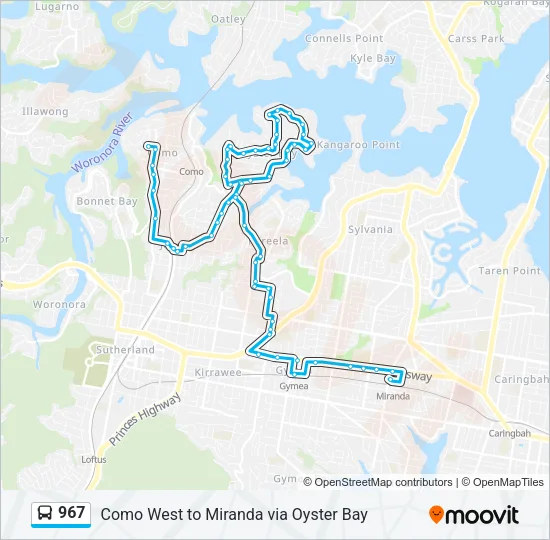 967 Bus Line Map