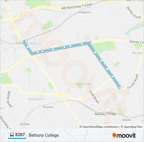 S207 bus Line Map