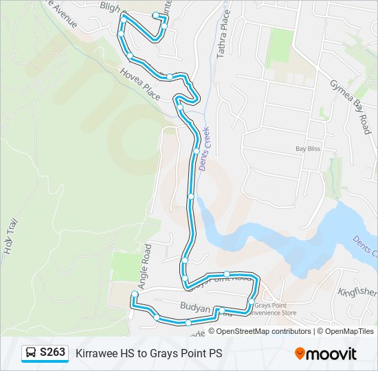 Mapa de S263 de autobús