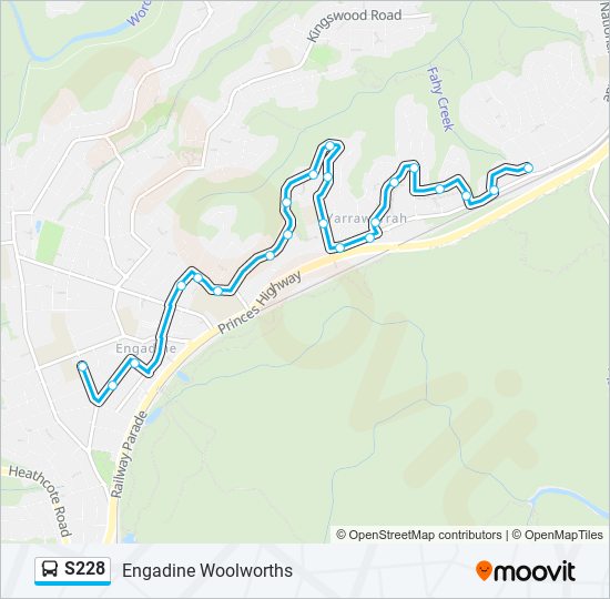 S228 bus Line Map