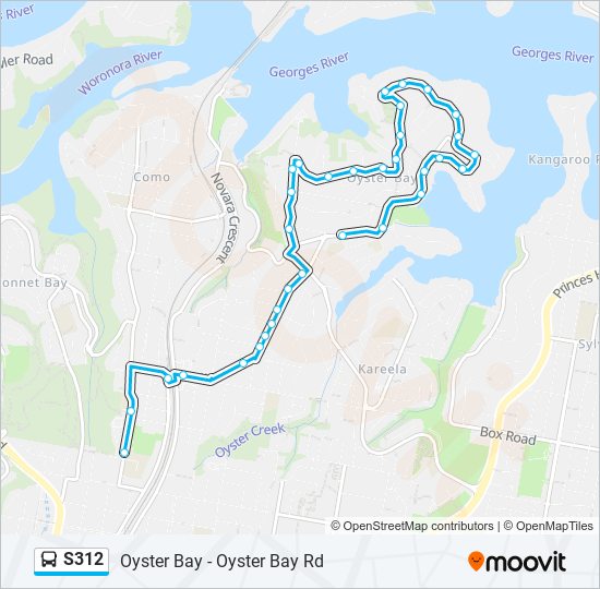 Mapa de S312 de autobús