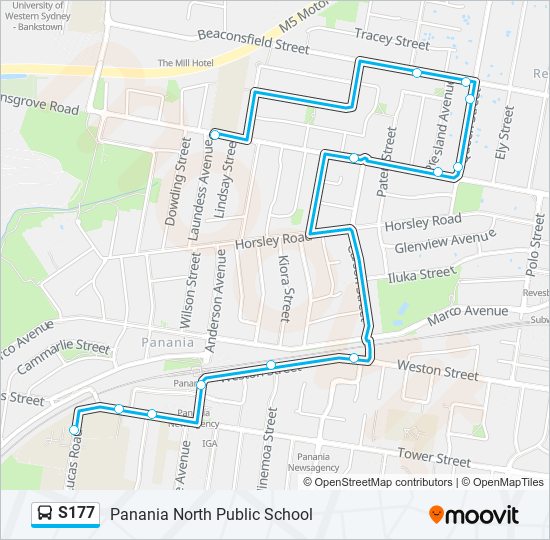 S177 bus Line Map