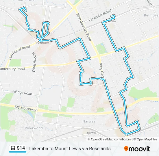 S14 Bus Line Map