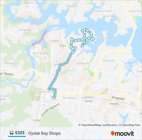 S325 bus Line Map