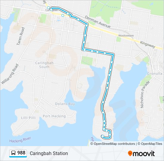 988 bus Line Map