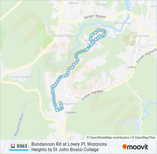 S063 bus Line Map