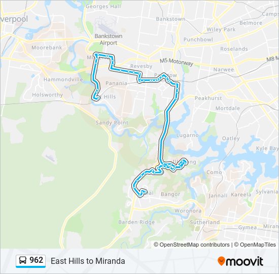 962 bus Line Map