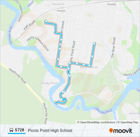 S728 bus Line Map