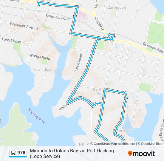 Mapa de 978 de autobús