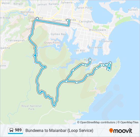 989 bus Line Map