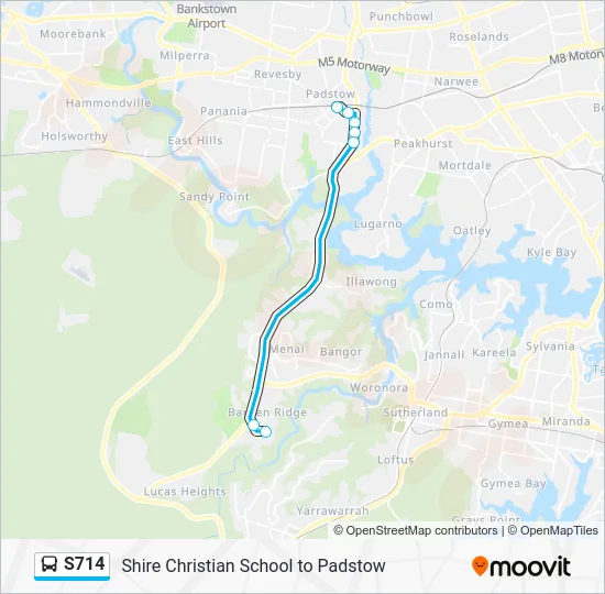 S714 Route: Schedules, Stops & Maps - Padstow Station (Updated)