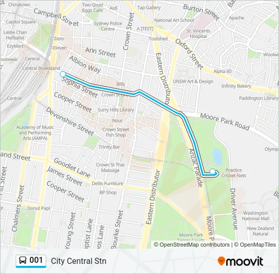 001 Bus Line Map