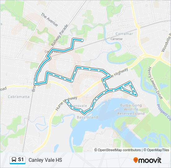 s1 Route: Schedules, Stops & Maps - Canley Vale HS (Updated)