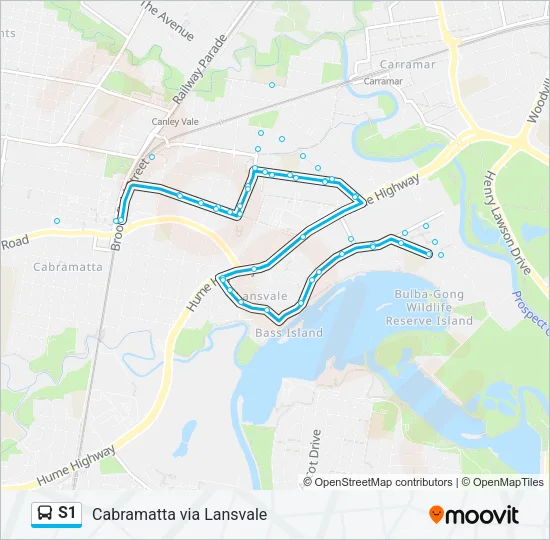S1 Bus Line Map