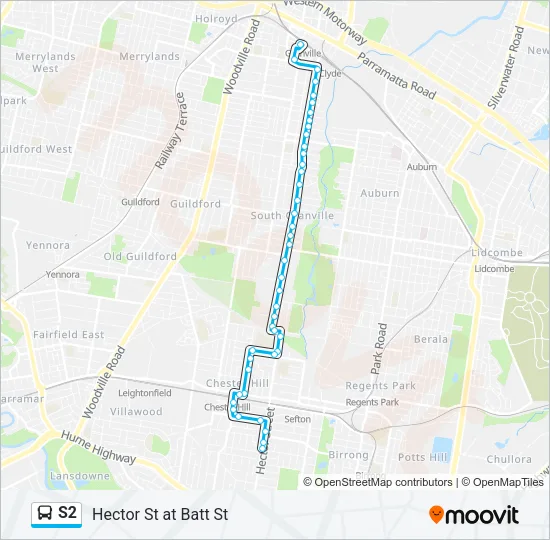 S2 Bus Line Map