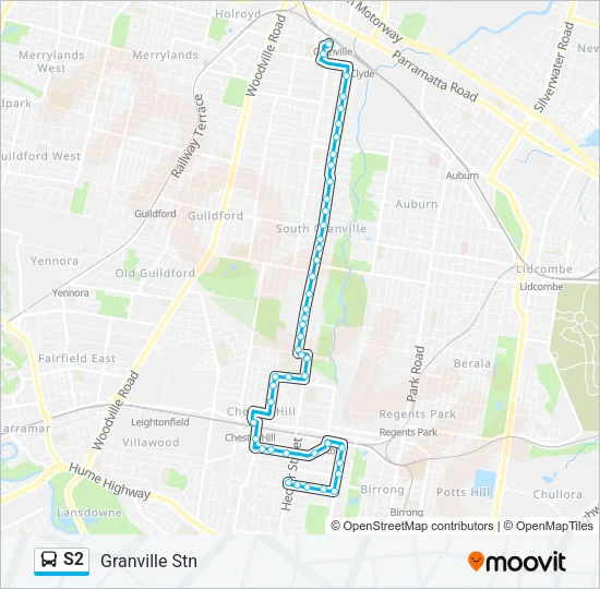 S2 Bus Line Map