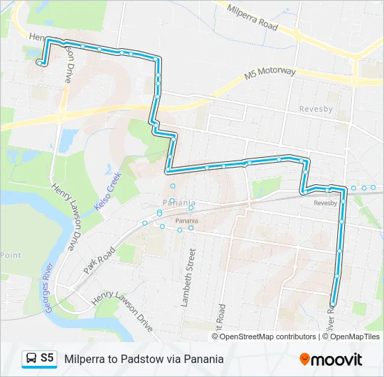 S5 Bus Line Map