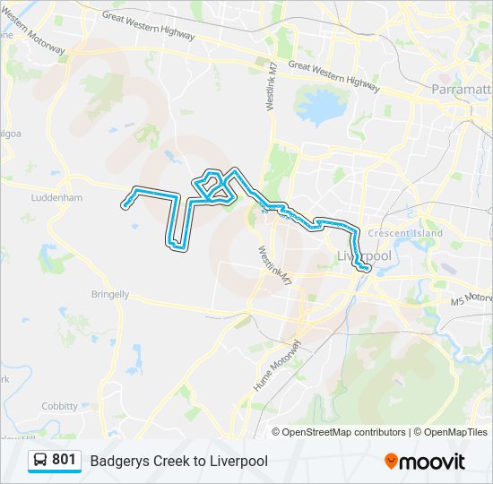 801 Route: Schedules, Stops & Maps - Badgerys Ck Apt (Updated)