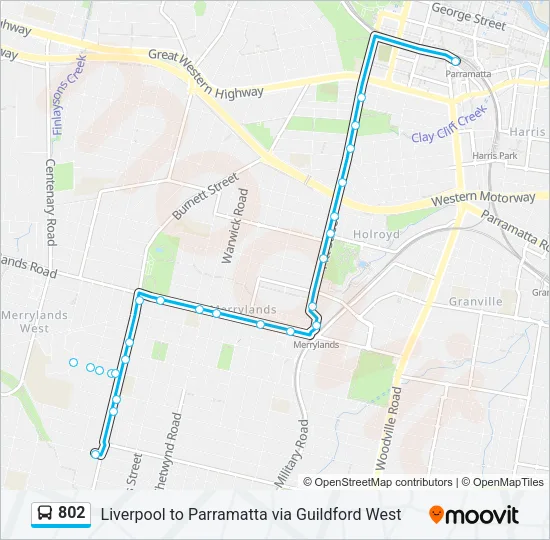 802 Bus Line Map