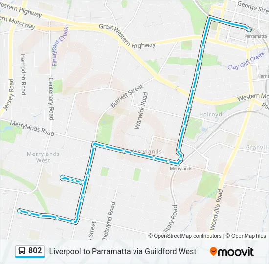 802 Bus Line Map