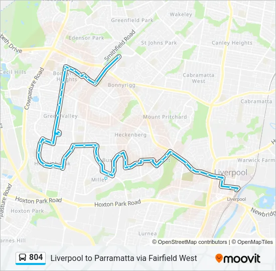 804 Bus Line Map