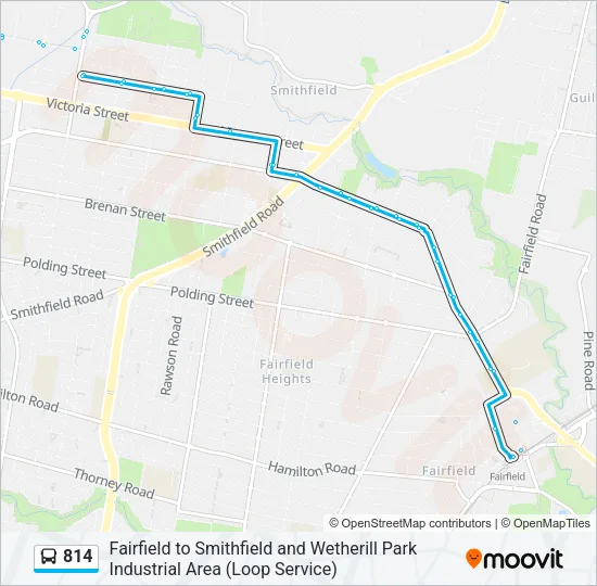 814 Bus Line Map