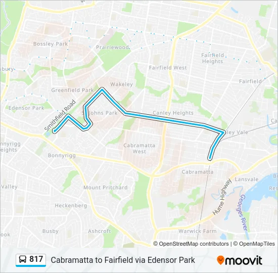 817 Bus Line Map