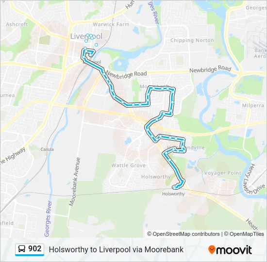 902 Bus Line Map