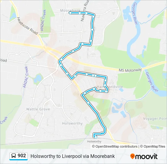 902 Bus Line Map