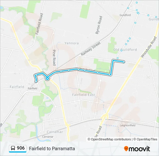 906 Bus Line Map