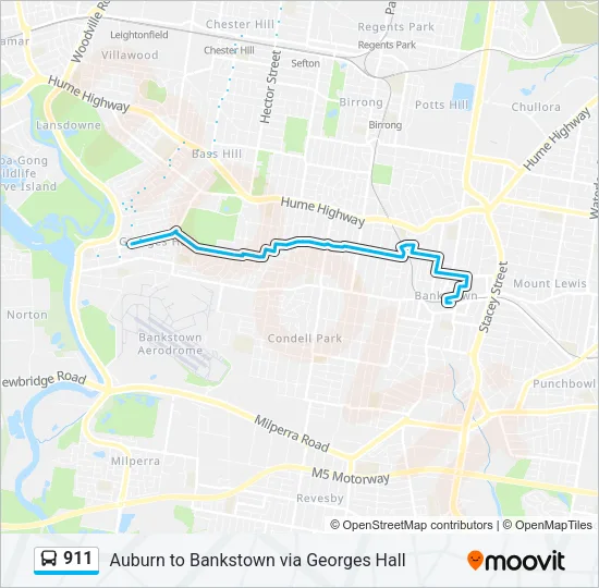 911 Bus Line Map