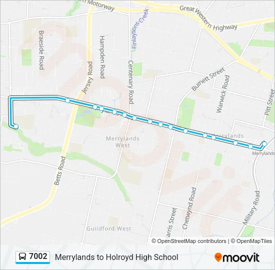 7002 Bus Line Map