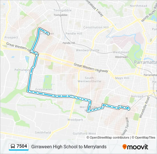 7504 Bus Line Map