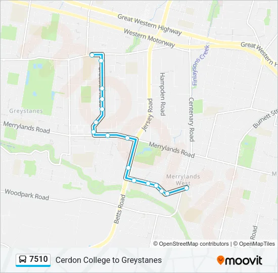 7510 Bus Line Map