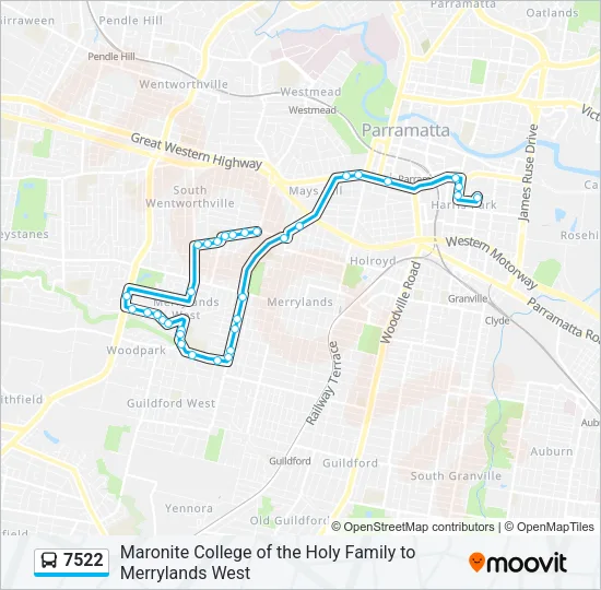 7522 Bus Line Map