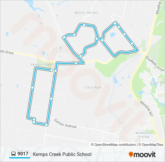 9017 Bus Line Map