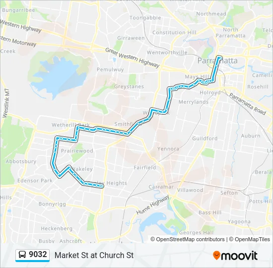 9032 Bus Line Map