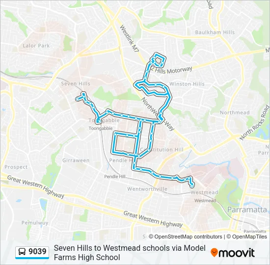 9039 Bus Line Map