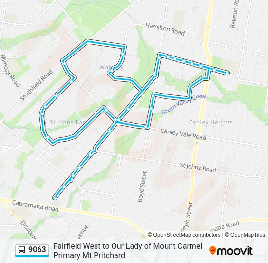 9063 Bus Line Map