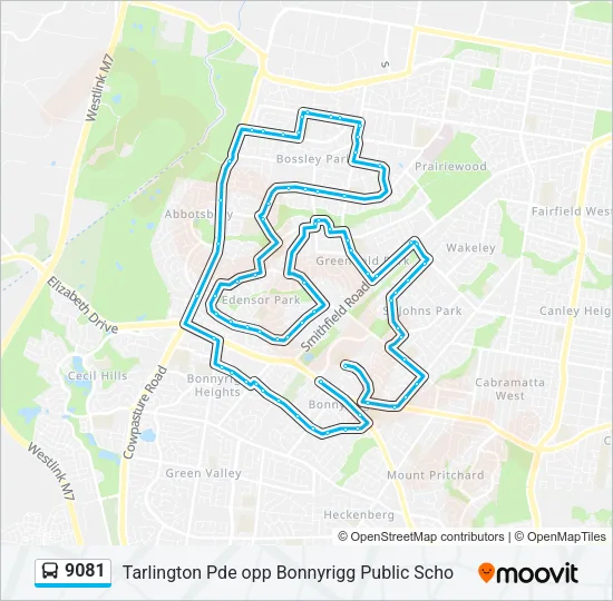 9081 Bus Line Map