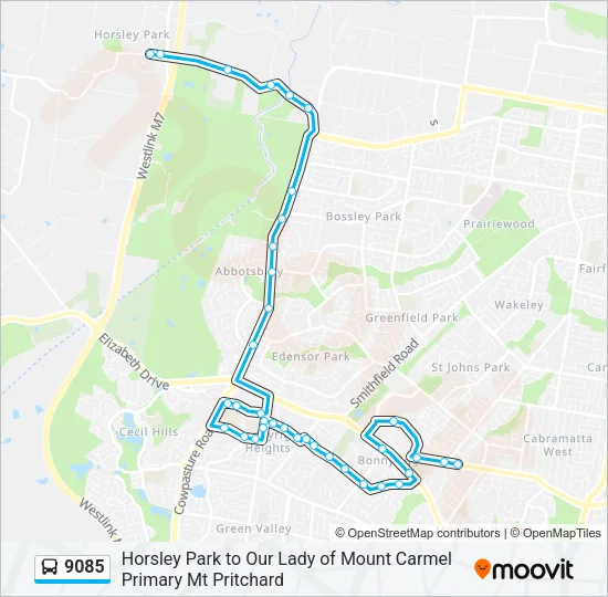 9085 Bus Line Map